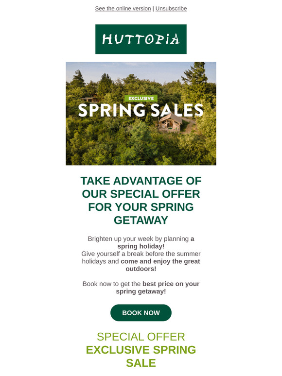 [Exclusive Spring Sale] Book your spring getaway