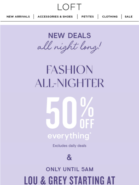 NEW DEAL ALERT: Lou & Grey starting at $20