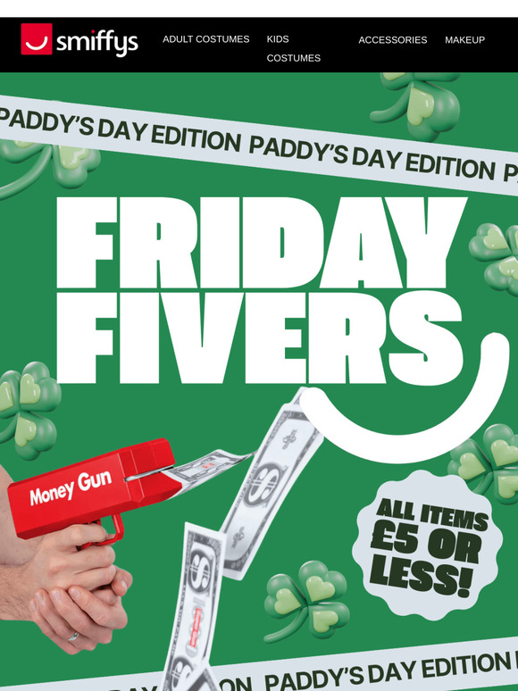 Get fancy for a fiver this St Paddy's Day!☘️💸