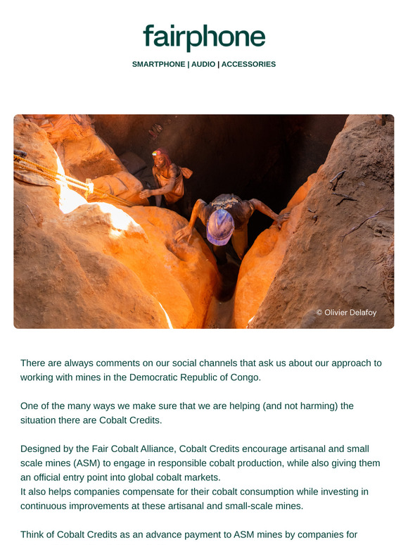 Cobalt credits actively help miners in the DRC.