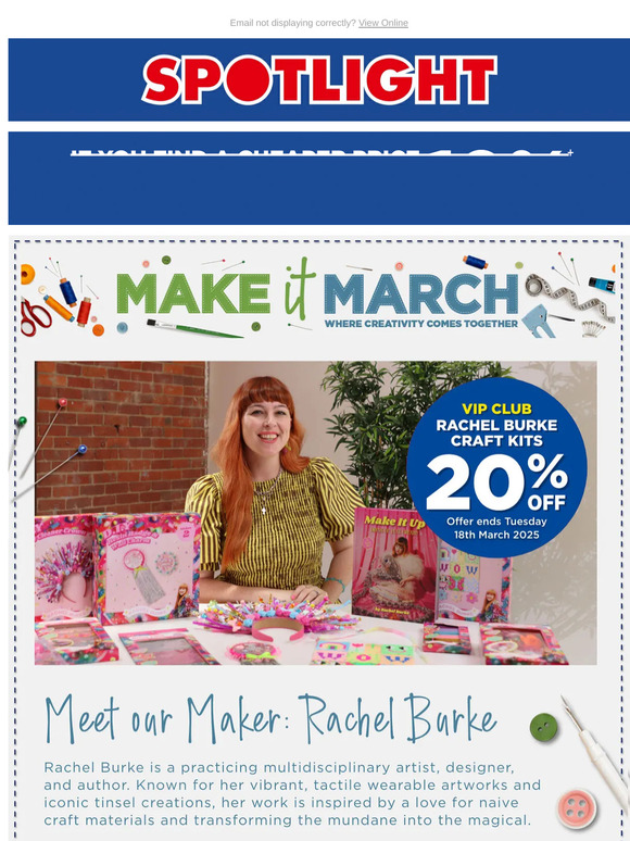 Craft It Your Way This Make It March At Spotlight! 🧵