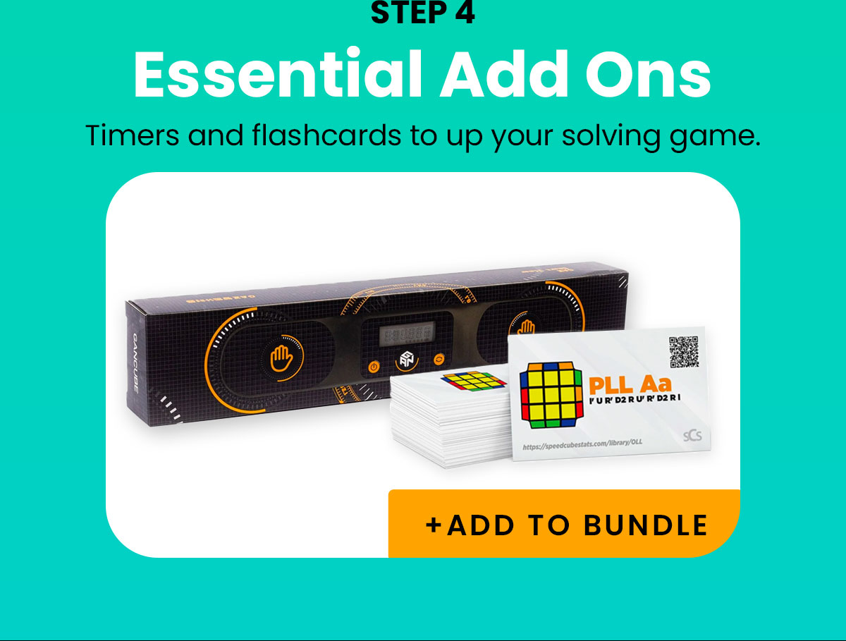 Step 4: Essential add ons | Timers and flashcards to up your solving game.