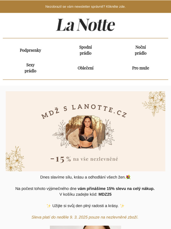 Využijte 15% slevu s kódem MDZ25