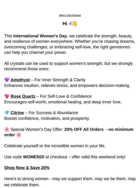 Strong. Beautiful. Unstoppable. 💪 20% OFF This Weekend!