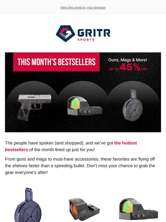 📩This Month’s Bestsellers – Guns, Mags & More!
