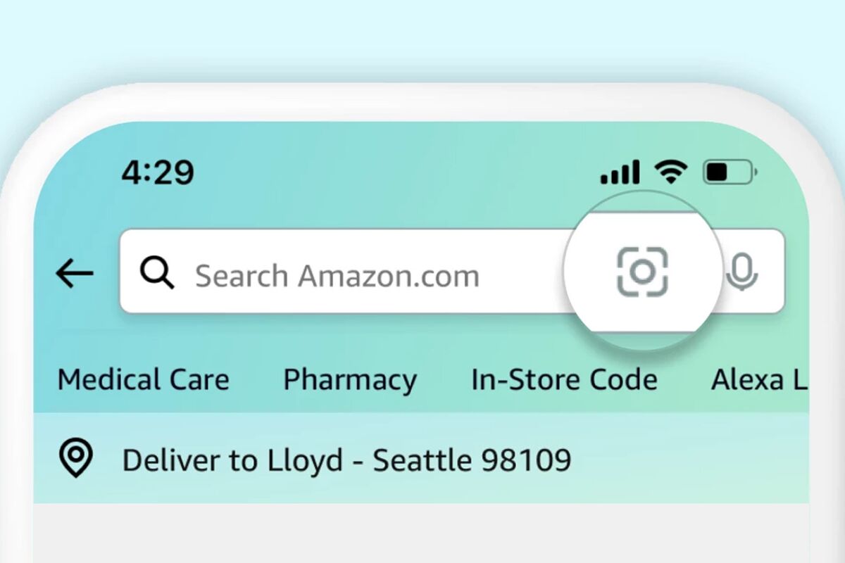 Amazon search bar.