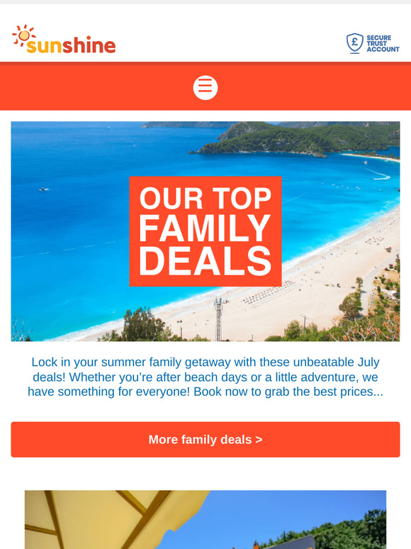 Our BEST family deals from £178pp☀️