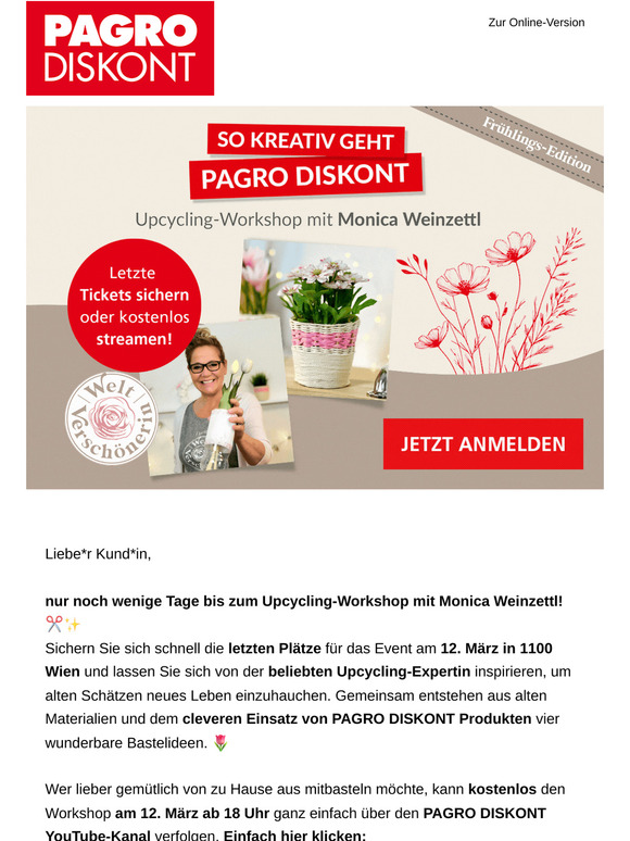 Upcycling-Workshop mit Monica Weinzettl – Jetzt letzte Plätze sichern! ✂️✨