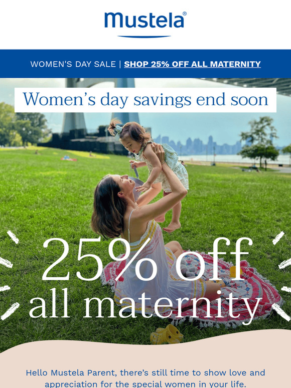 Women’s Day 25% off savings end soon ⏳