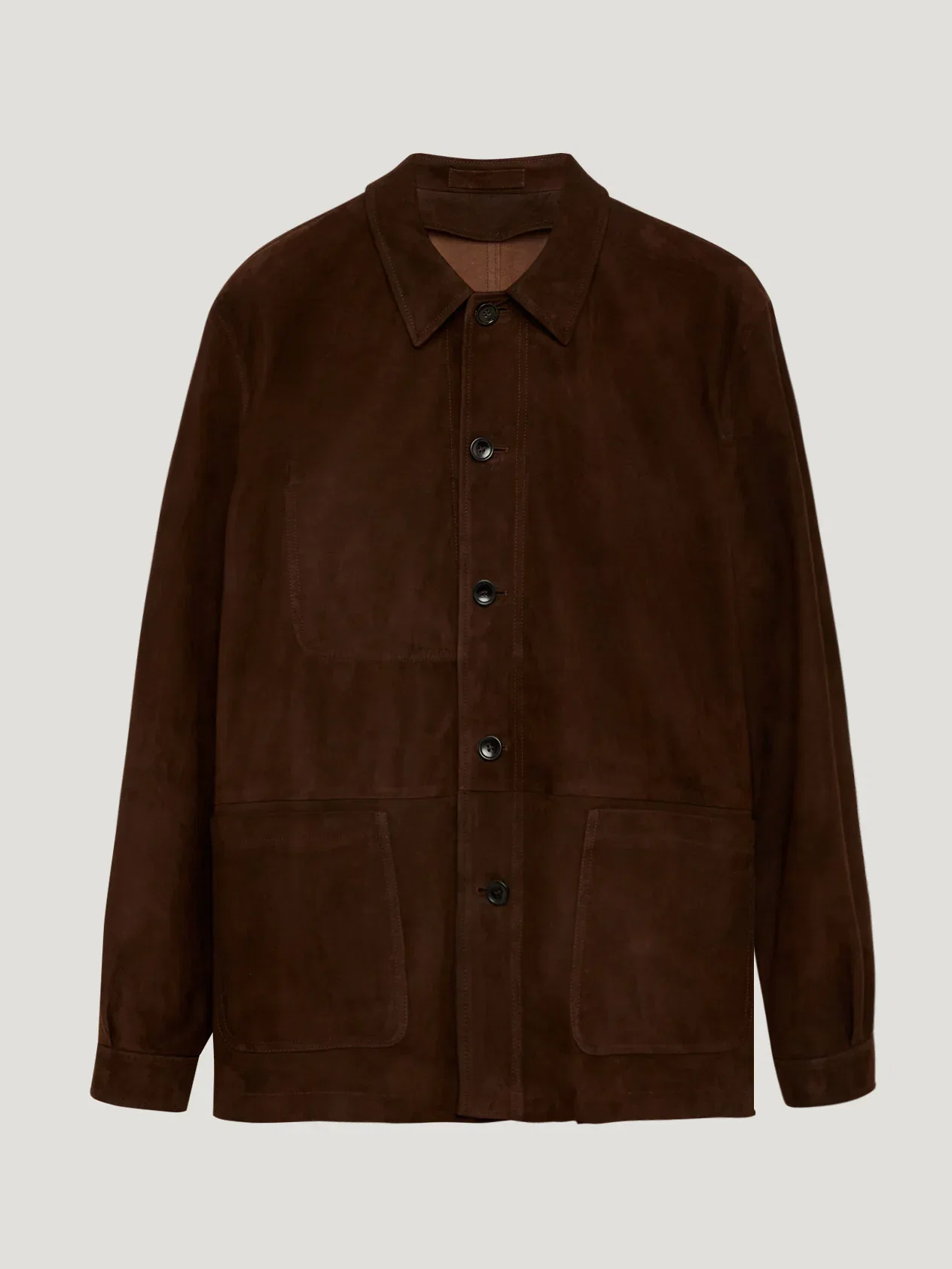 Image of Brown Suede Over Shirt