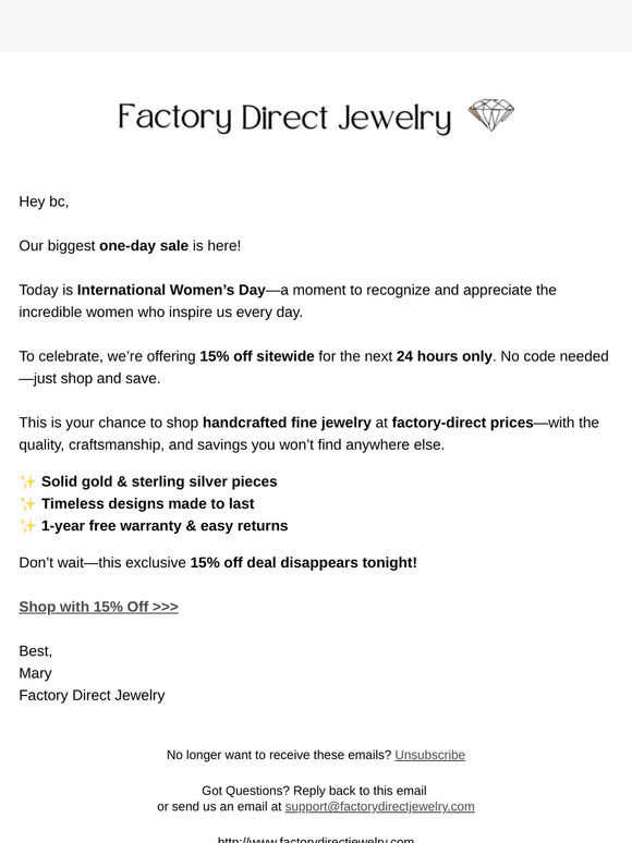 Women's Day Flash Sale! 💎