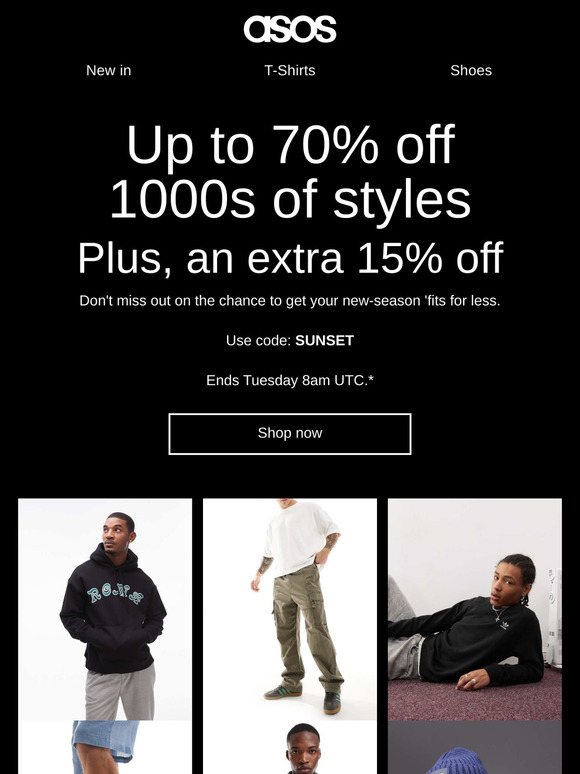 Reminder: up to 70% off 1000s of styles