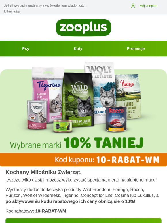 Ostatni dzień! -10% na Purizon, Cosma, Rocco, Feringa i inne...