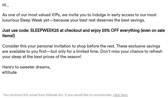 Our MEGA Sleep Week Sale ✨