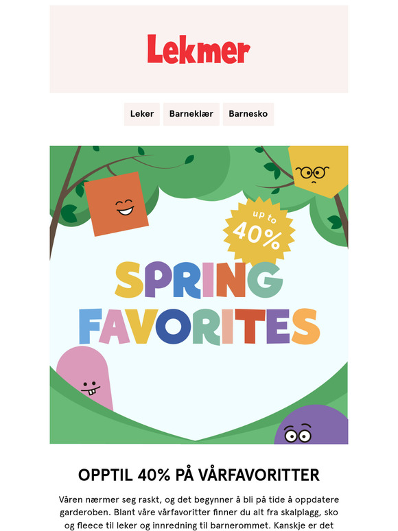 💐🌤️ Vårfavoritter opptil 40% rabatt