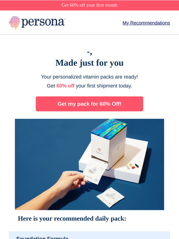 Bonus! 60% Off Your Vitamins