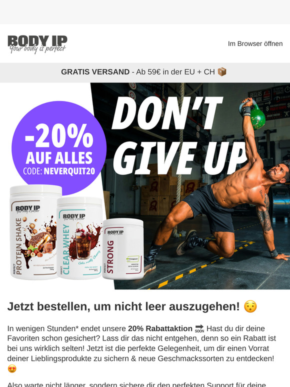 ⏰ Letzte Chance auf 20% Rabatt