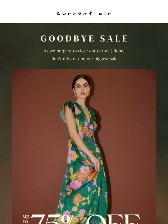 Goodbye Sale - up to 75% off SITEWIDE