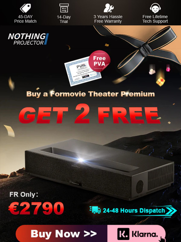 💥 Save Big! Formovie Theater Premium Only €2790+ Free €1149 PVA & Sliding Tray