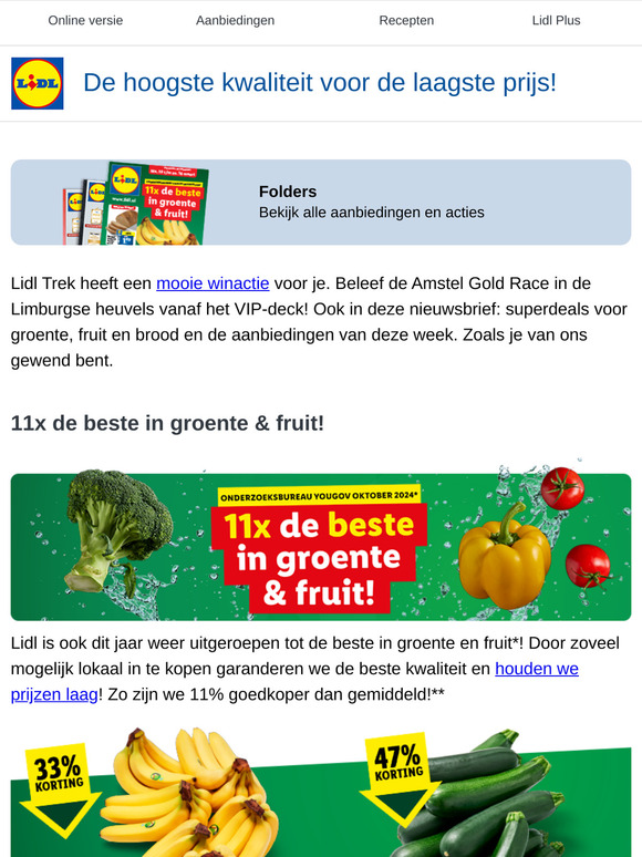 De beste aanbiedingen in groente, fruit en brood