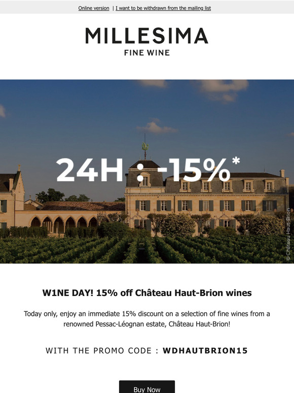 W1NE DAY! Château Haut-Brion -15% for 24h