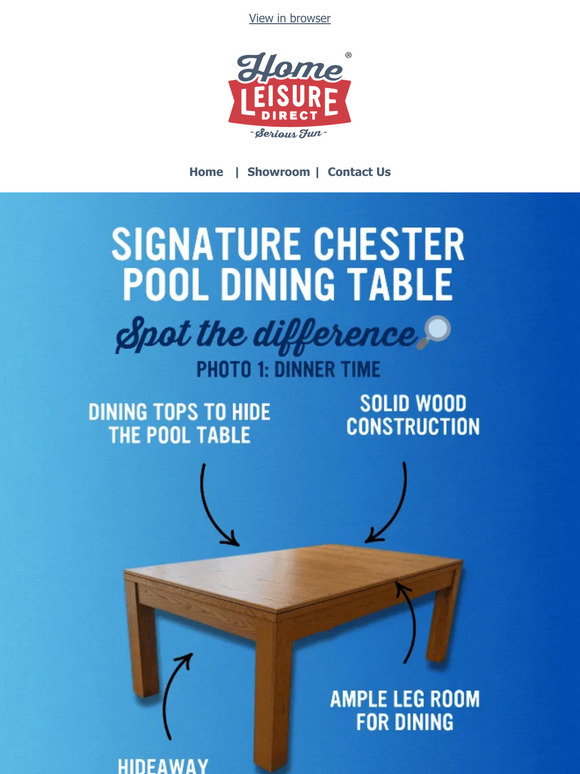Home Leisure Direct Spot The Difference Pool Dining Table Edition Photo Inspiration