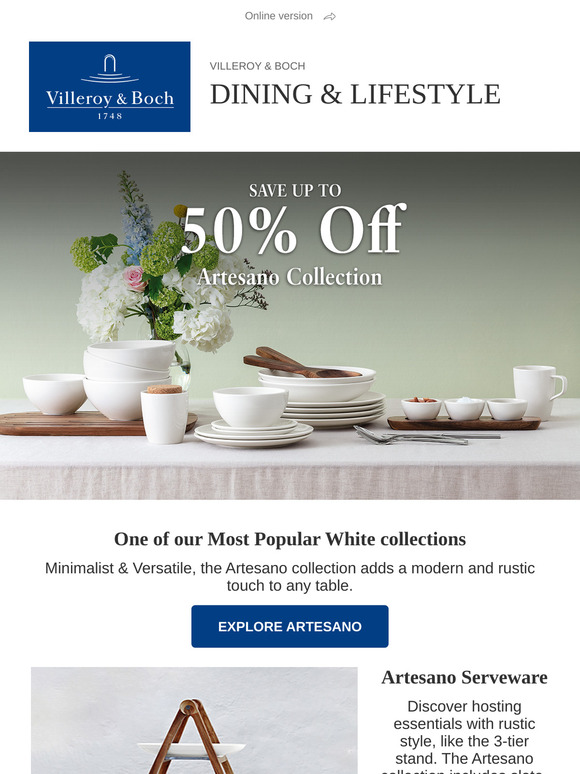 The Artesano Collection: Up to 50% off