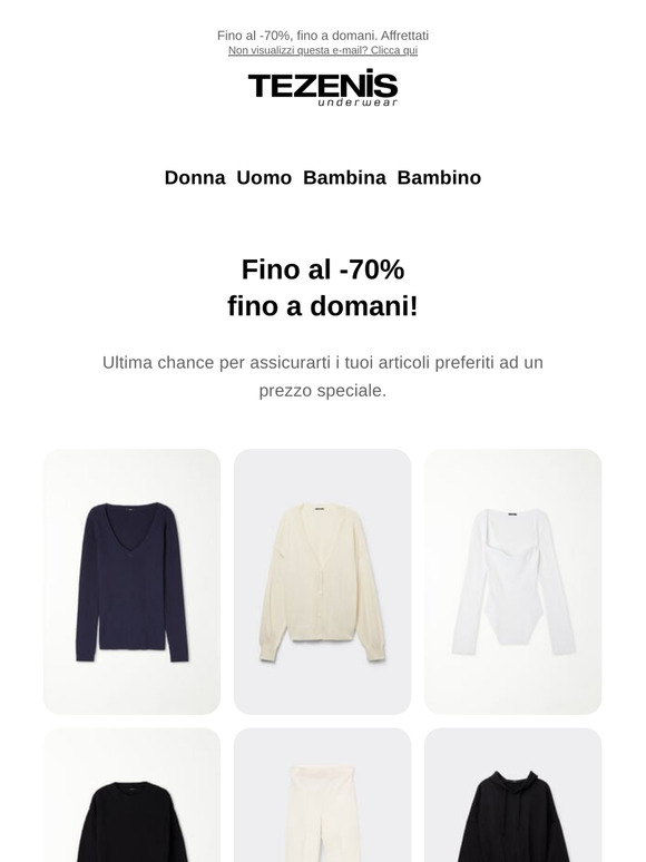 📢 SALDI: ultima chiamata!