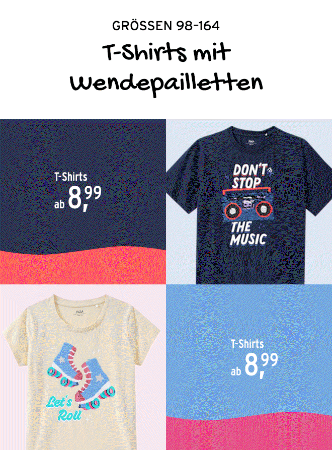 T-Shirts mit Wendepailletten