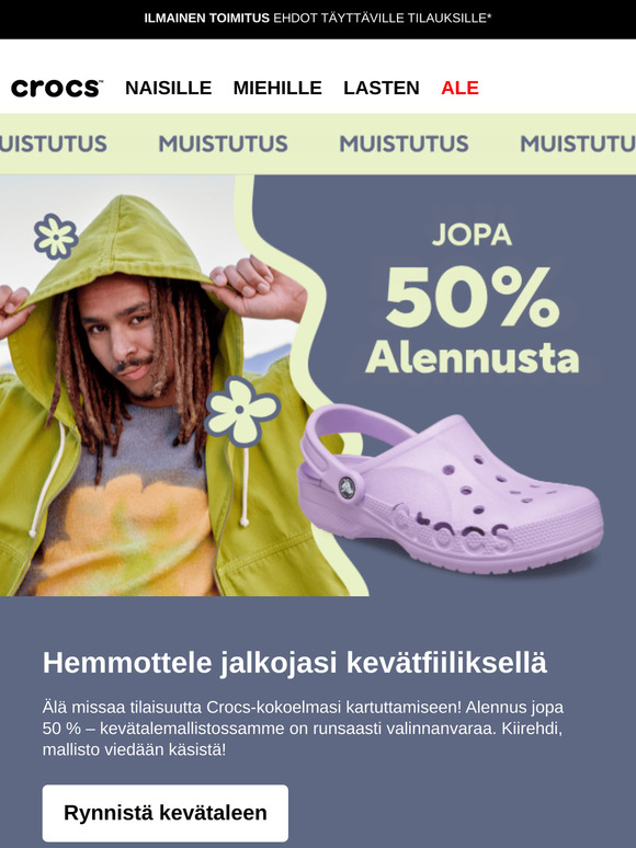 Älä missaa jopa 50 %:n alennusta!