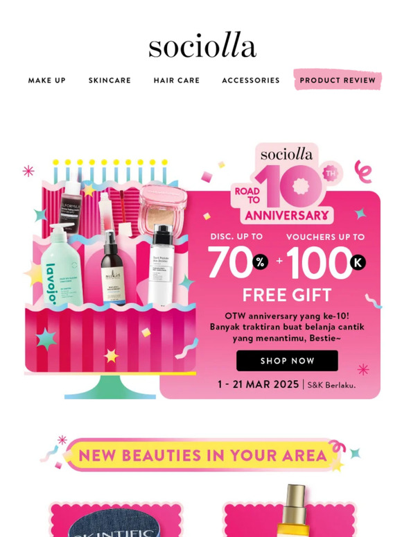 OTW 10th Anniversary: Up to 70% OFF + Vouchers s.d 100K🎉💃