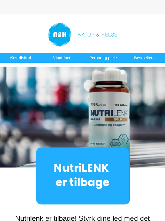 🦴 Stærke led & knogler? Nutrilenk er tilbage!