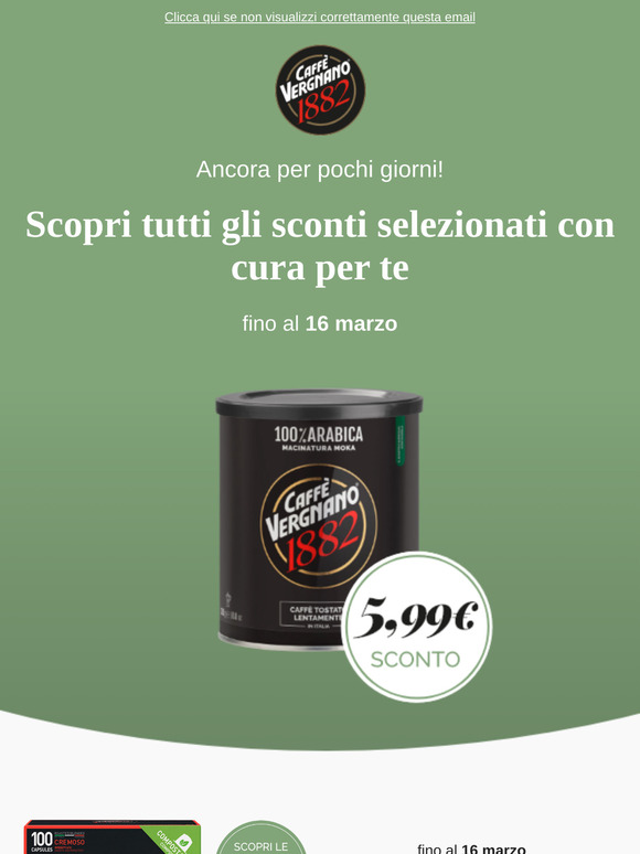 🌟 I nuovi sconti sui prodotti di Caffè Vergnano ☕