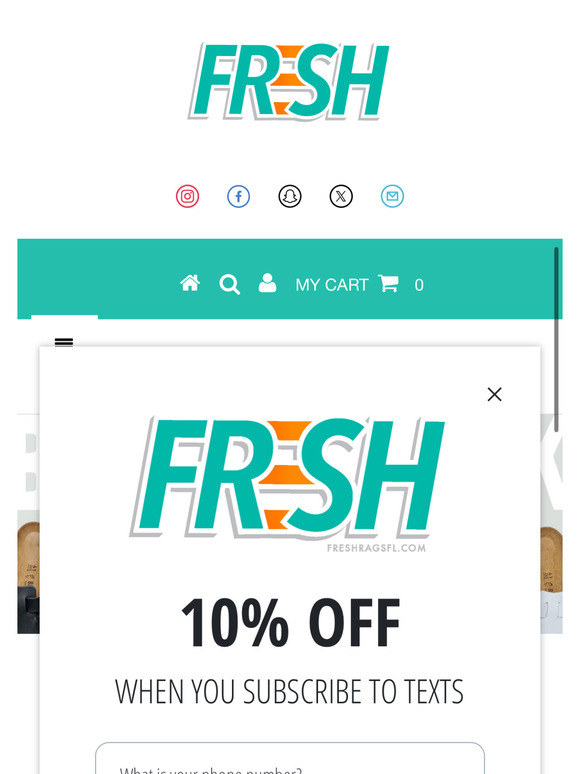 Text Message Signup with a 10% off your entire purchase Special