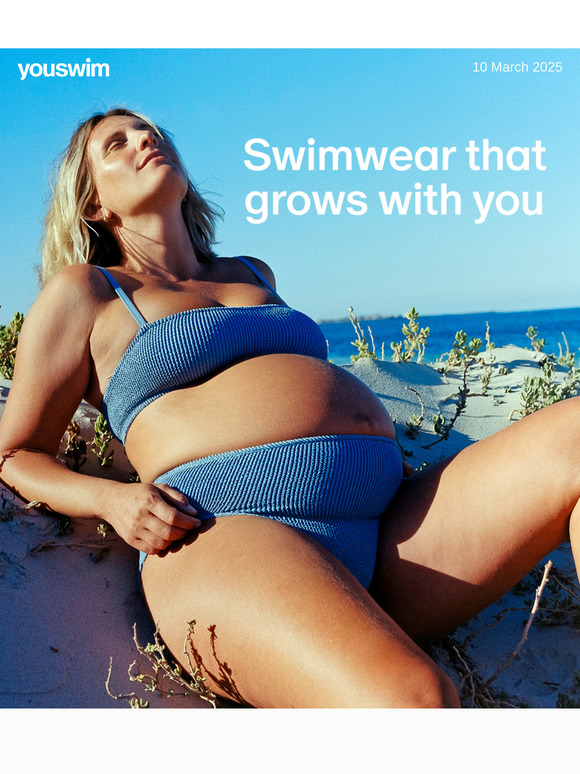 Swimwear that grows with you.