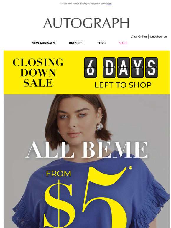 600+ Beme Styles Reduced To Clear!