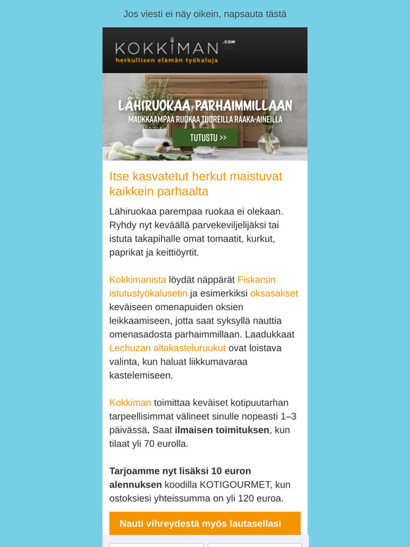 Nyt on aika laittaa taimet itämään ja viritellä yrttitarhaa kesäkuntoon.