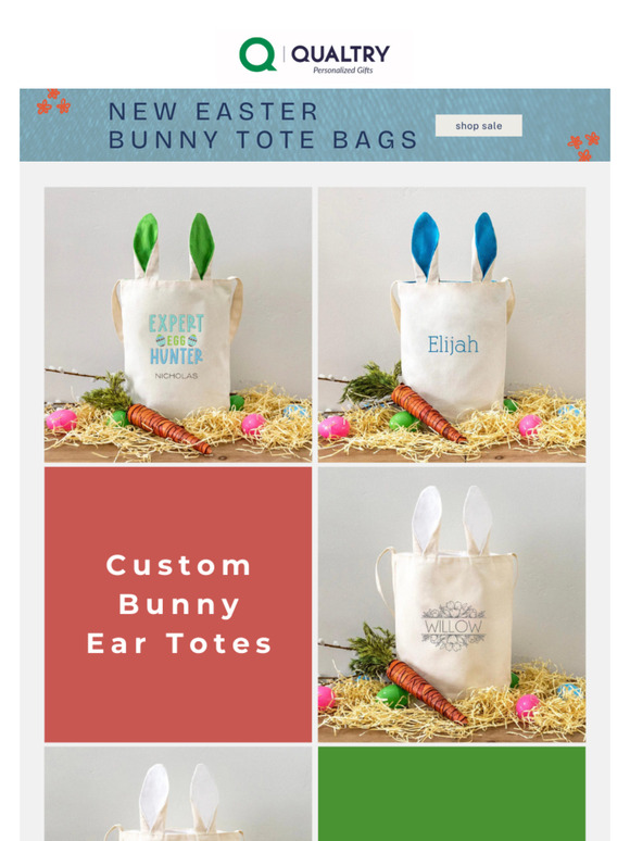 Adorable Custom Bunny Ear Tote Bags: Only $14.99! 🐰