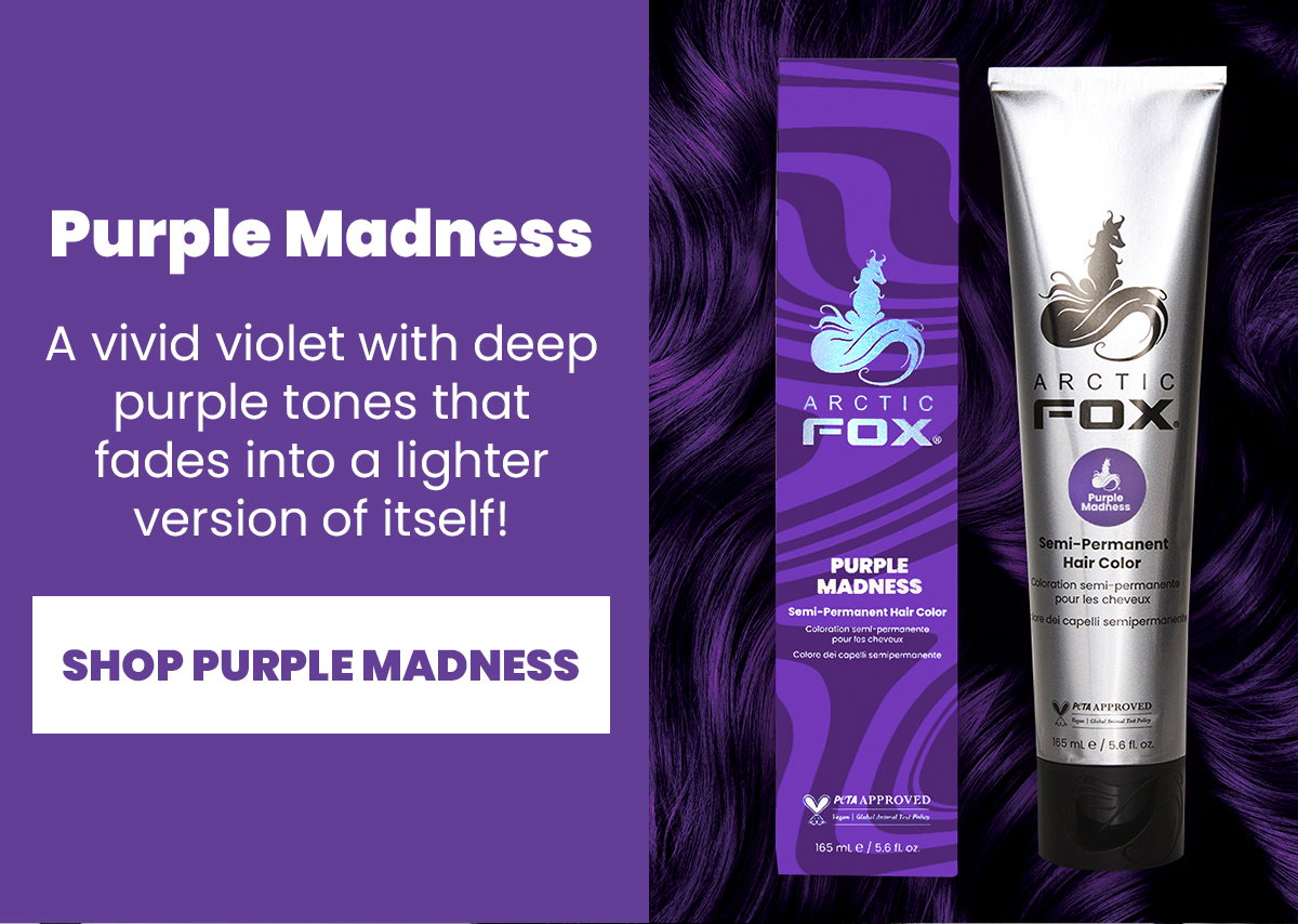 A vivid violet with deep purple tones that fades into a lighter version of itself!