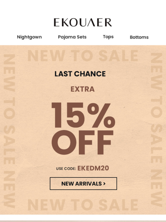 Last Chance! Extra 15% Off