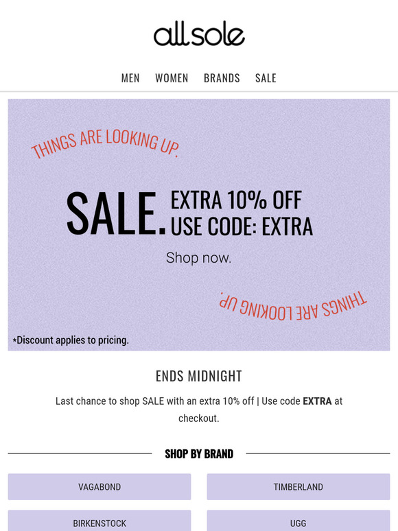 Last chance | Extra 10% off sale