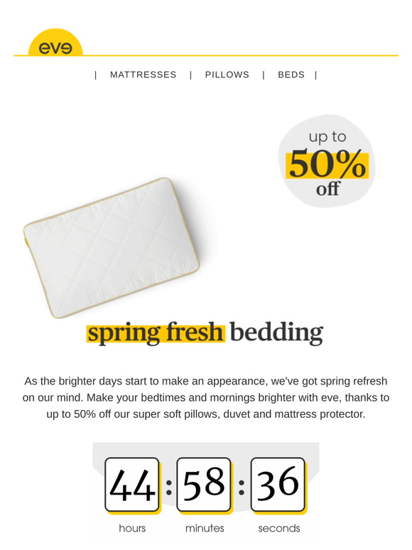 up to 50% off spring fresh bedding