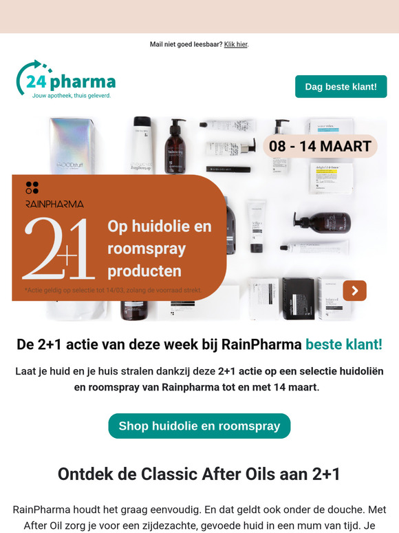 🚨 2+1 op RainPharma huidolie en roomspray ⚫🤍