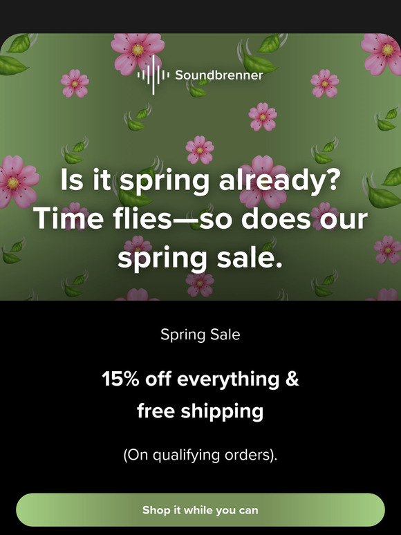 Re: Spring Sale