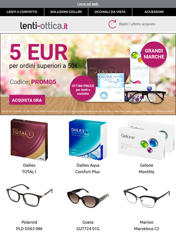 🛒🚀Offerta del giorno: Risparmia 5€ sugli ordini sopra 50€