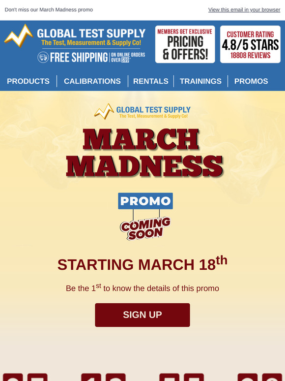 March Madness Promo - Be the 1st to know
