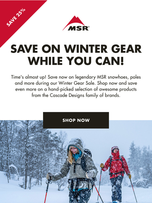 Save 25% on Snowshoes and More