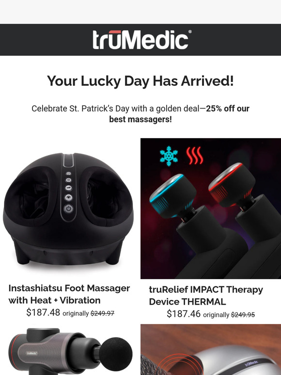 Your Lucky Savings Start Now – 25% Off Massage Essentials!