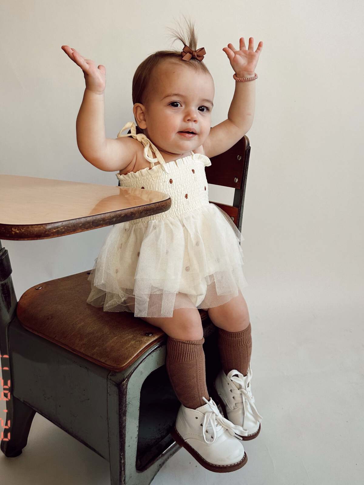 Image of Muslin Tutu Bubble, Cashew Polka Dot