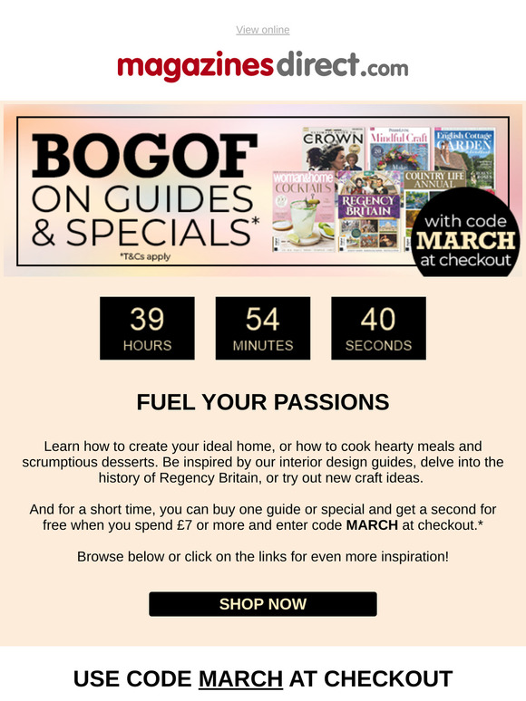 LAST CHANCE: BOGOF on inspiring guides & specials
